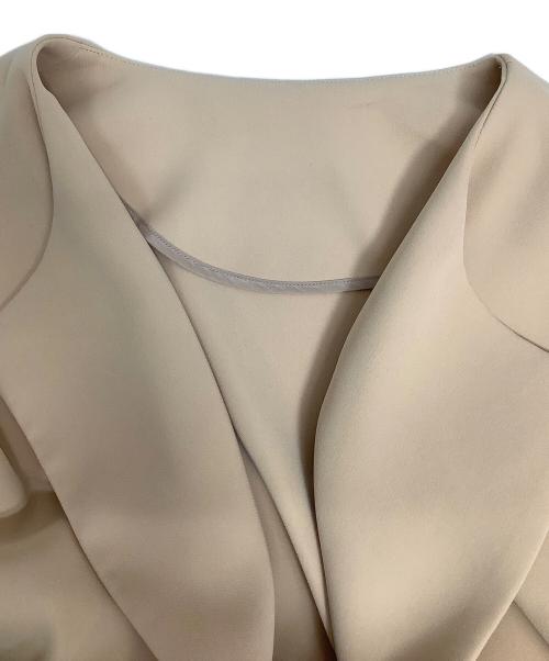 Noble（ノーブル）Noble (ノーブル) エステル二重織ガウンコート ベージュ サイズ:40の古着・服飾アイテム