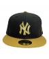 New Era (ニューエラ) キャップ ブラック×ゴールド サイズ:7 未使用品：7000円