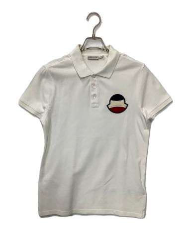 【ほぼ未使用・S】　MONCLER ホワイト ポロシャツ 中古・古着通販】MONCLER (モンクレール) ポロシャツ ホワイト サイズ