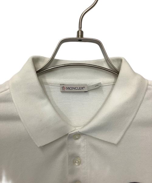 MONCLER（モンクレール）MONCLER (モンクレール) ポロシャツ ホワイト サイズ:Sの古着・服飾アイテム
