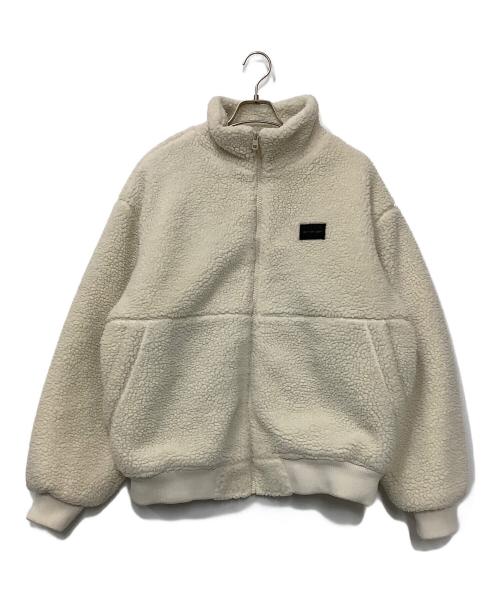 Calvin Klein Jeans（カルバンクラインジーンズ）Calvin Klein Jeans (カルバンクラインジーンズ) ボアジャケット ホワイト サイズ:Mの古着・服飾アイテム