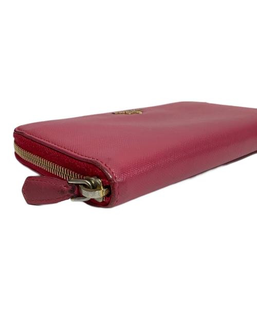 PRADA（プラダ）PRADA (プラダ) ラウンドファスナー財布 ピンクの古着・服飾アイテム