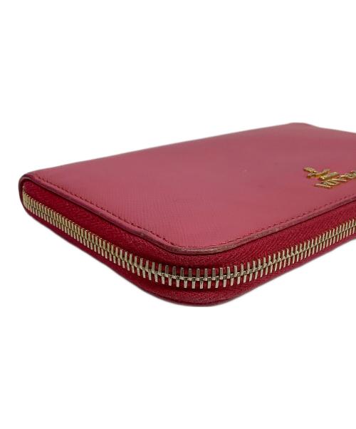 PRADA（プラダ）PRADA (プラダ) ラウンドファスナー財布 ピンクの古着・服飾アイテム