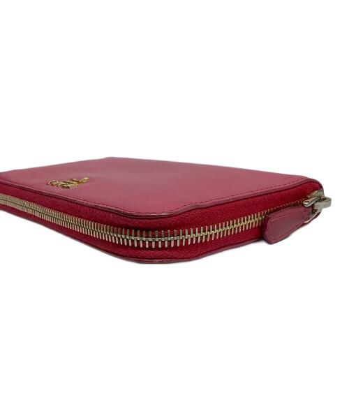 PRADA（プラダ）PRADA (プラダ) ラウンドファスナー財布 ピンクの古着・服飾アイテム