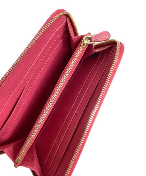 PRADA（プラダ）PRADA (プラダ) ラウンドファスナー財布 ピンクの古着・服飾アイテム