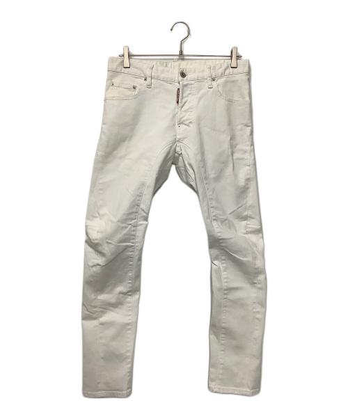 DSQUARED2（ディースクエアード）DSQUARED2 (ディースクエアード) ストレートパンツ ホワイト サイズ:44の古着・服飾アイテム