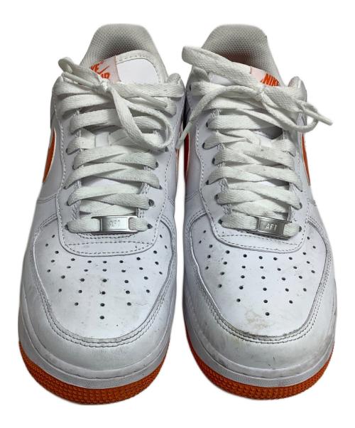 NIKE（ナイキ）NIKE (ナイキ) AIR FORCE 1 '07 ホワイト×オレンジ サイズ:27.5cmの古着・服飾アイテム