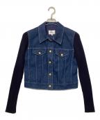 49AV junko shimadaフォーティーナインアベニュージュンコシマダ）の古着「デニム切替ジャケット」｜ブルー×ネイビー
