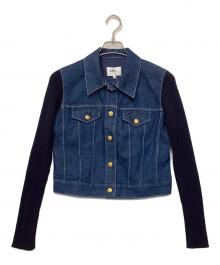 49AV junko shimada（フォーティーナインアベニュージュンコシマダ）の古着「デニム切替ジャケット」｜ブルー×ネイビー
