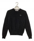 PLAY COMME des GARCONSプレイコムデギャルソン）の古着「薄手ニット」｜ブラック