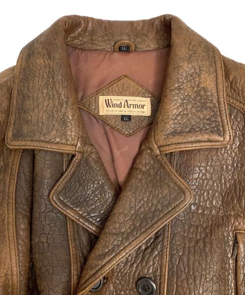 WILD ARMOR（ワイルドアーマー）Wild Armor (ワイルドアーマー) ラムレザージャケット ブラウン サイズ:LLの古着・服飾アイテム