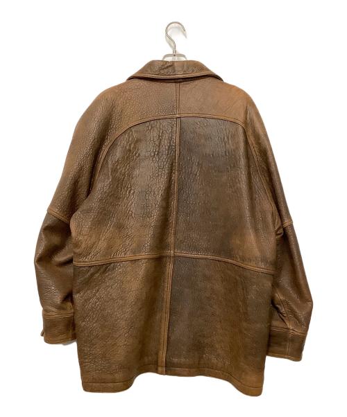 WILD ARMOR（ワイルドアーマー）Wild Armor (ワイルドアーマー) ラムレザージャケット ブラウン サイズ:LLの古着・服飾アイテム