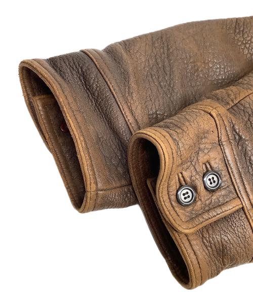 WILD ARMOR（ワイルドアーマー）Wild Armor (ワイルドアーマー) ラムレザージャケット ブラウン サイズ:LLの古着・服飾アイテム