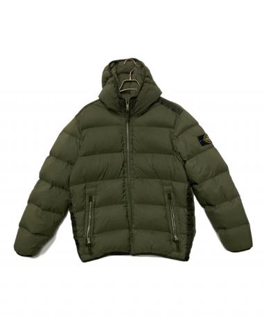 STONE  ダウンジャケット オリーブグリーン ※穴空いてます！ 中古・古着通販】STONE ISLAND (ストーンアイランド) ダウンジャケット
