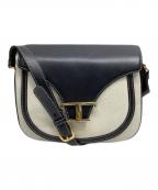 TOD'Sトッズ）の古着「ショルダーバッグ」｜ブラック×アイボリー