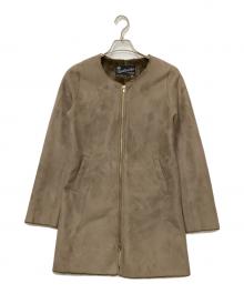 URBAN RESEARCH（アーバンリサーチ）の古着「フェイクムートンノーカラーコート」｜ブラウン