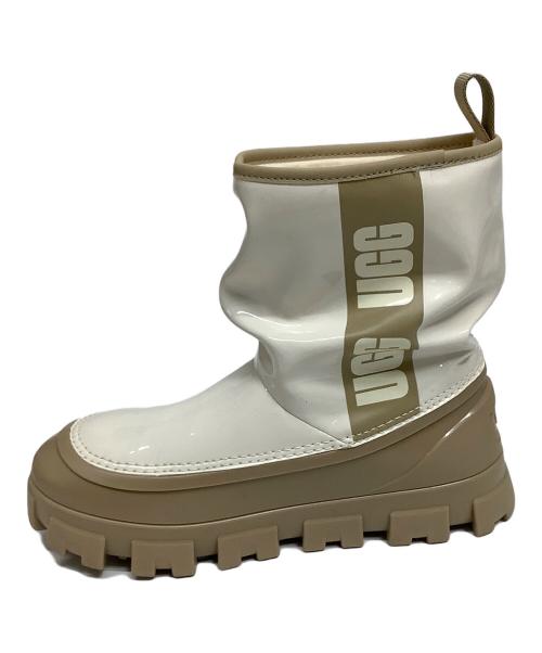 UGG（アグ）UGG (アグ) レインブーツ アイボリー×ブラウン サイズ:24の古着・服飾アイテム