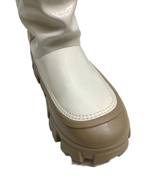UGG（アグ）UGG (アグ) レインブーツ アイボリー×ブラウン サイズ:24の古着・服飾アイテム