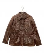 Timberlandティンバーランド）の古着「レザージャケット」｜ブラウン