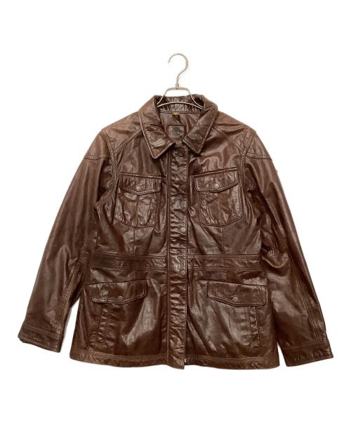 Timberland（ティンバーランド）Timberland (ティンバーランド) レザージャケット ブラウン サイズ:XLの古着・服飾アイテム
