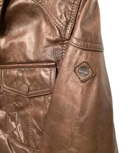 Timberland（ティンバーランド）Timberland (ティンバーランド) レザージャケット ブラウン サイズ:XLの古着・服飾アイテム