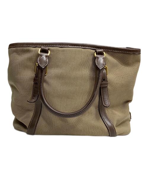 PRADA（プラダ）PRADA (プラダ) 2WAYショルダーバッグ ベージュ×ブラウンの古着・服飾アイテム