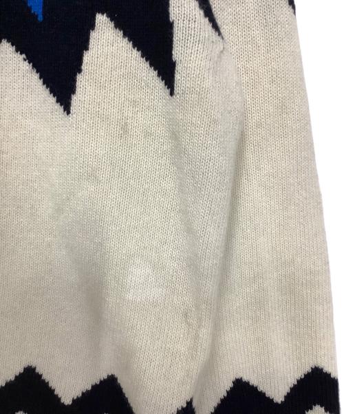 uniform experiment（ユニフォームエクスペリメント）uniform experiment (ユニフォームエクスペリメント) 薄手ニット ホワイト×ブルー サイズ:-の古着・服飾アイテム