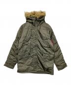 ALPHAアルファ）の古着「N-3B タイトジャケット」｜カーキ