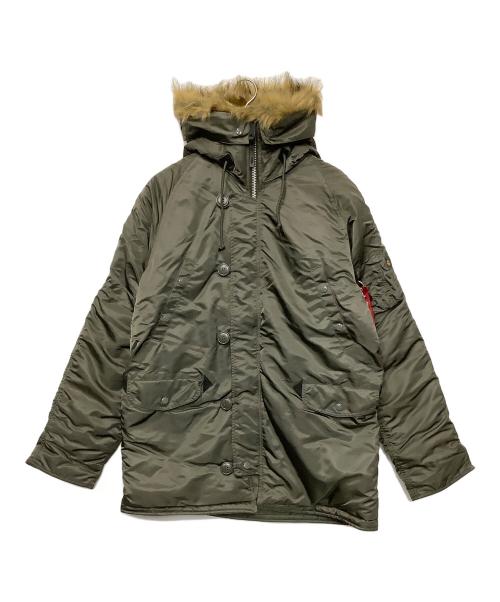 ALPHA（アルファ）ALPHA (アルファ) N-3B タイトジャケット カーキ サイズ:XLの古着・服飾アイテム