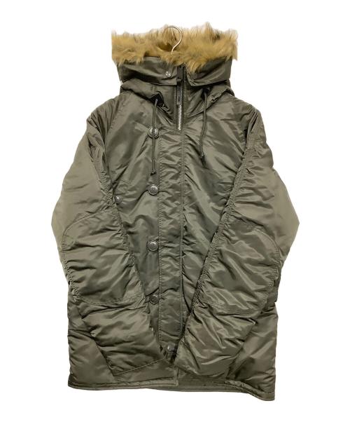 ALPHA（アルファ）ALPHA (アルファ) N-3B タイトジャケット カーキ サイズ:XLの古着・服飾アイテム