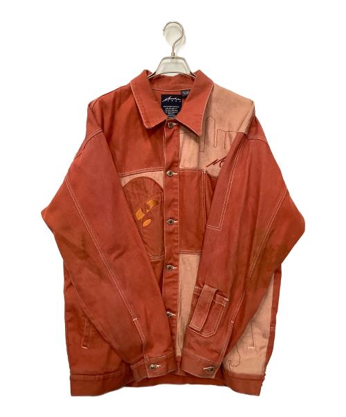 meoshe（ミオシ）Meoshe (ミオシ) デニムジャケット レッド サイズ:2XLの古着・服飾アイテム
