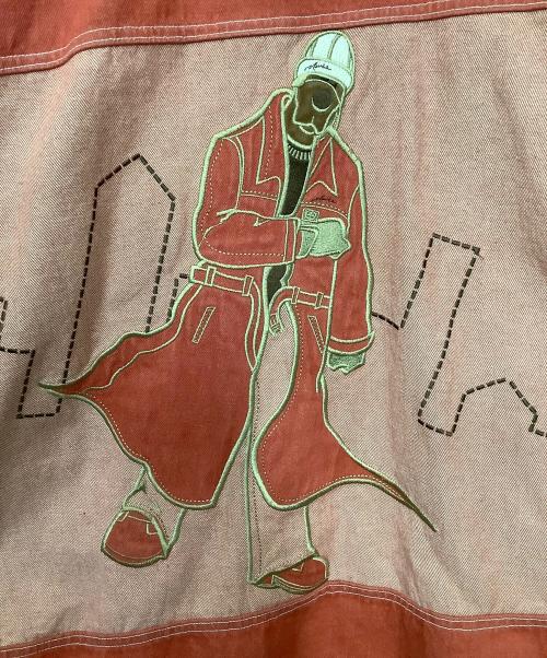 meoshe（ミオシ）Meoshe (ミオシ) デニムジャケット レッド サイズ:2XLの古着・服飾アイテム