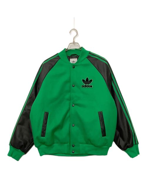 adidas（アディダス）adidas (アディダス) SSTボンバージャケット グリーン×ブラック サイズ:XL 未使用品の古着・服飾アイテム