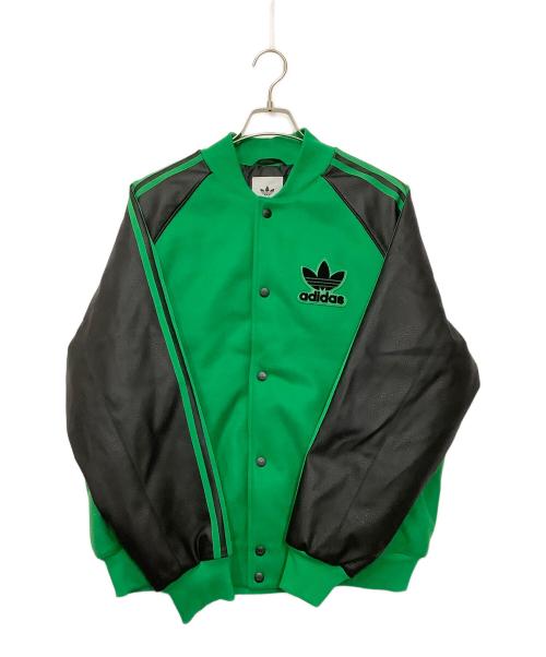 adidas（アディダス）adidas (アディダス) SSTボンバージャケット グリーン×ブラック サイズ:XL 未使用品の古着・服飾アイテム