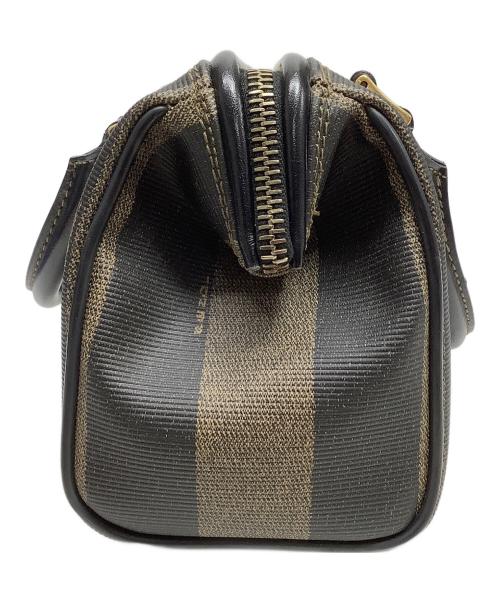 FENDI（フェンディ）FENDI (フェンディ) ミニボストンバッグ ブラック×ブラウンの古着・服飾アイテム