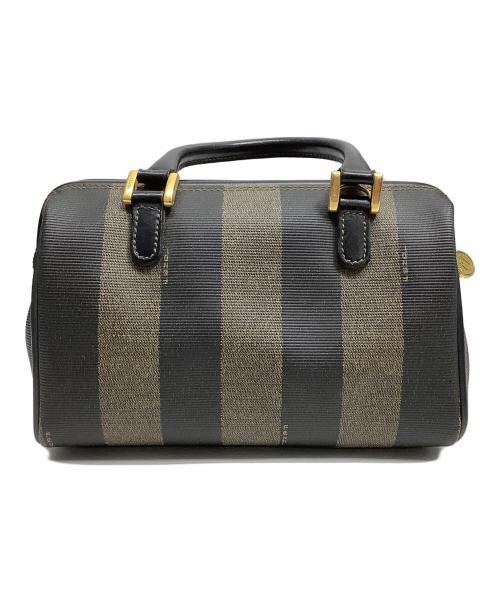 FENDI（フェンディ）FENDI (フェンディ) ミニボストンバッグ ブラック×ブラウンの古着・服飾アイテム