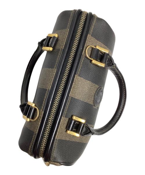 FENDI（フェンディ）FENDI (フェンディ) ミニボストンバッグ ブラック×ブラウンの古着・服飾アイテム