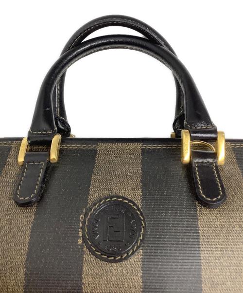 FENDI（フェンディ）FENDI (フェンディ) ミニボストンバッグ ブラック×ブラウンの古着・服飾アイテム