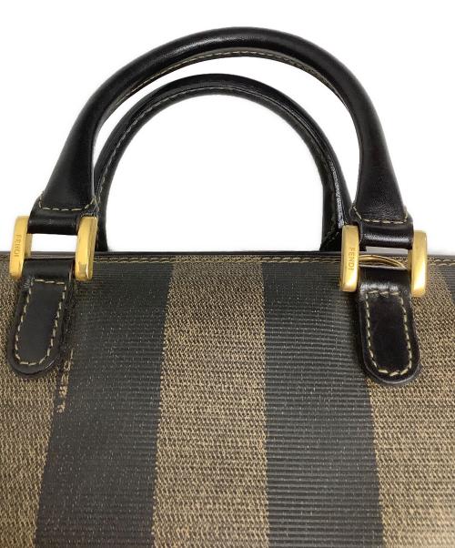 FENDI（フェンディ）FENDI (フェンディ) ミニボストンバッグ ブラック×ブラウンの古着・服飾アイテム