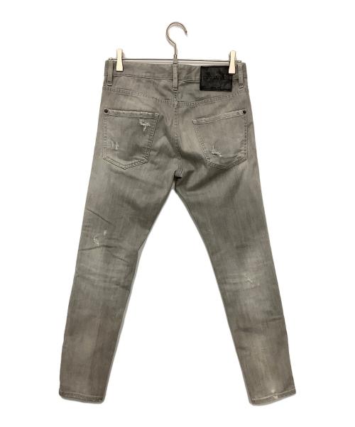 DSQUARED2（ディースクエアード）DSQUARED2 (ディースクエアード) スキニーデニムパンツ グレー サイズ:44の古着・服飾アイテム