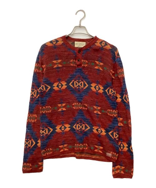 Denim & Supply Ralph Lauren（デニム＆サプライ ラルフローレン）DENIM & SUPPLY RALPH LAUREN (デニム＆サプライ ラルフローレン) 厚手ニット レッド サイズ:Mの古着・服飾アイテム