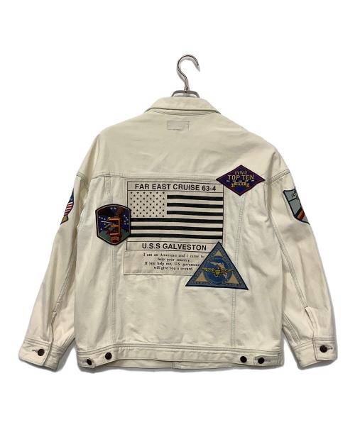 AVIREX（アヴィレックス）AVIREX (アヴィレックス) デニムジャケット アイボリー サイズ:FREEの古着・服飾アイテム