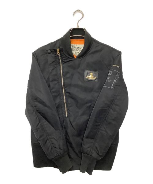 Vivienne Westwood man（ヴィヴィアン ウェストウッド マン）Vivienne Westwood man (ヴィヴィアン ウェストウッド マン) フライトジャケット ブラック サイズ:46の古着・服飾アイテム