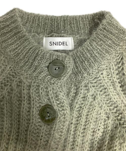 Snidel（スナイデル）Snidel (スナイデル) 厚手カーディガン カーキ サイズ:Fの古着・服飾アイテム