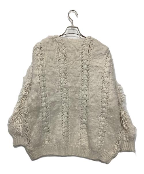 Snidel（スナイデル）Snidel (スナイデル) 厚手カーディガン ホワイト サイズ:Fの古着・服飾アイテム