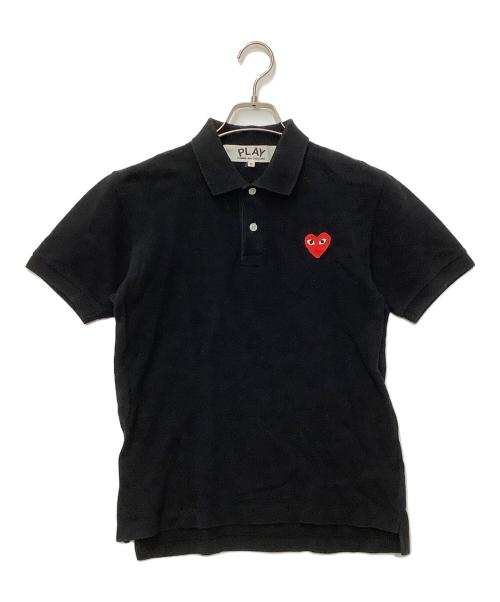 PLAY COMME des GARCONS（プレイコムデギャルソン）PLAY COMME des GARCONS (プレイコムデギャルソン) ポロシャツ ブラック サイズ:Sの古着・服飾アイテム