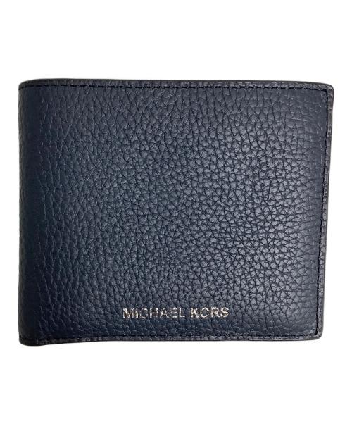 MICHAEL KORS（マイケル・コース）MICHAEL KORS (マイケル・コース) 2つ折り財布 ネイビーの古着・服飾アイテム