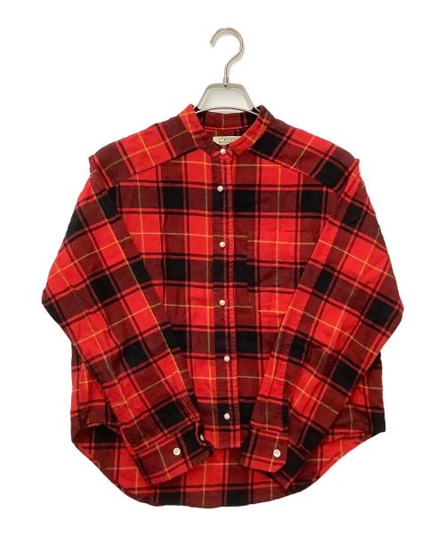 blanc basque（ブランバスク）BLANC basque (ブランバスク) 長袖シャツ レッド サイズ:38の古着・服飾アイテム