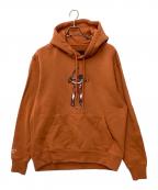 NIKEナイキ）の古着「プルオーバーパーカー」｜ブラウン