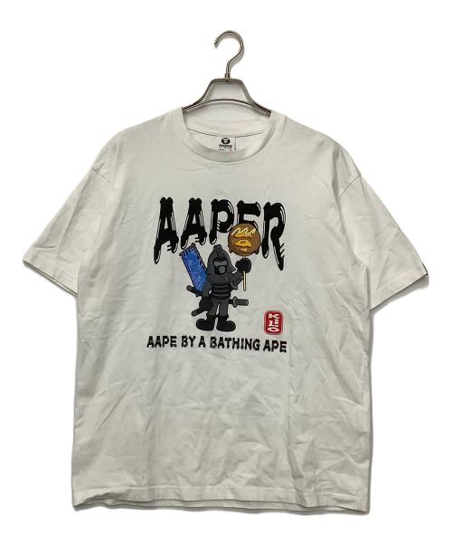 A BATHING APE（ア ベイシング エイプ）A BATHING APE (ア ベイシング エイプ) 半袖カットソー ホワイト サイズ:Lの古着・服飾アイテム